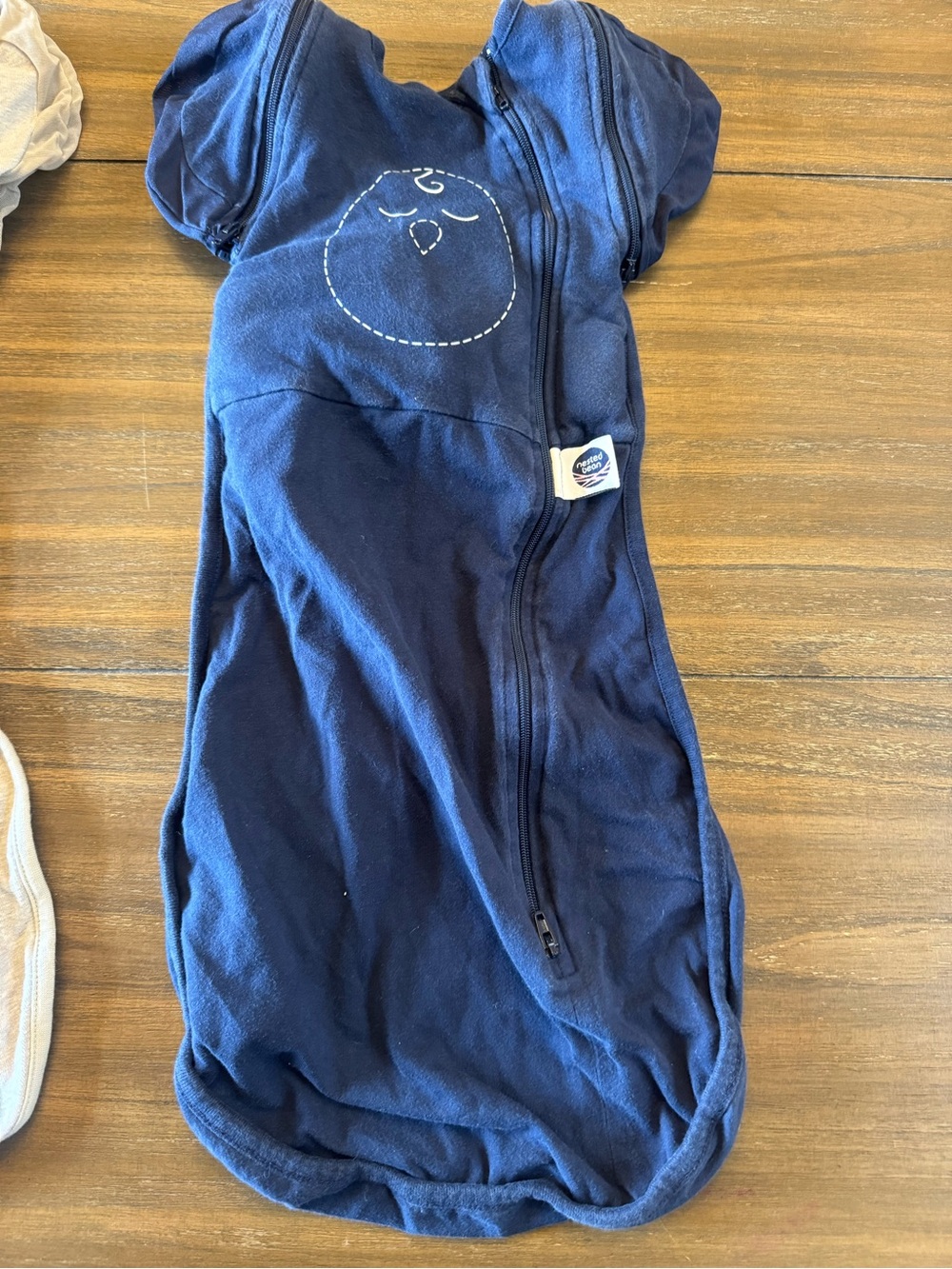 Nested Bean Zen One Classic Baby Sleep Sack Navy and Cream two pack bundle - Picture 3 of 5